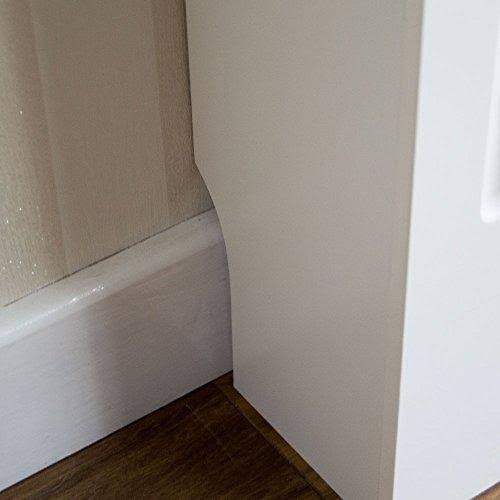 Home Discount Milton Radiator Cover White Modern Painted MDF Cabinet, Medium
