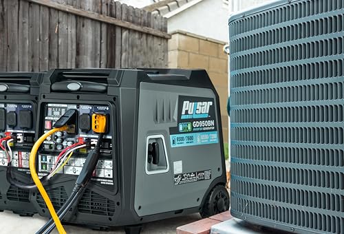 Pulsar 9500W Tri Fuel Gasoline Propane Natural Gas Portable Inverter Generator w/Remote Start & CO Sentry for Home Use GS95TiSCO
