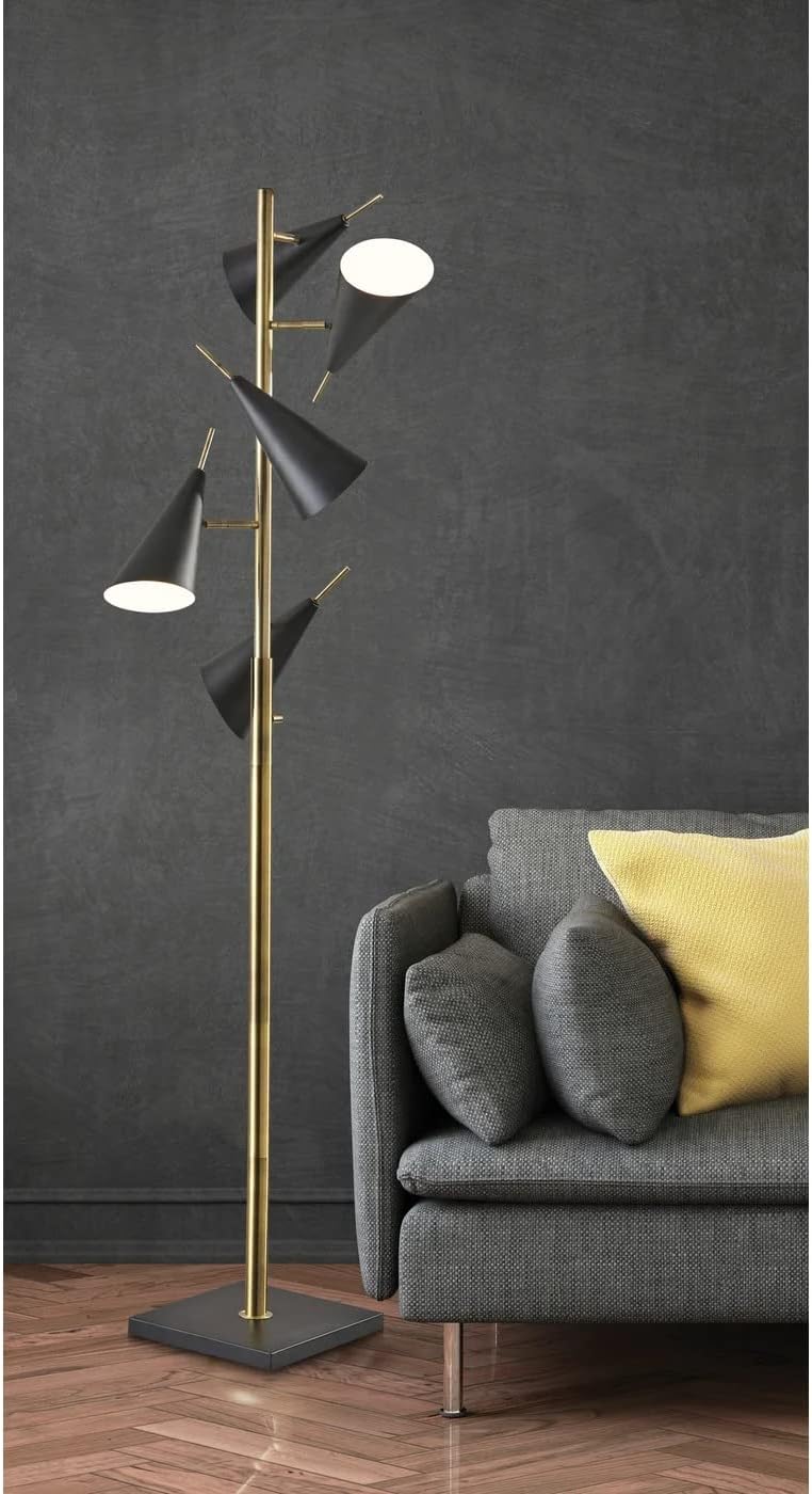 Adesso 3477-21 Owen Tree Lamp, Antique Brass