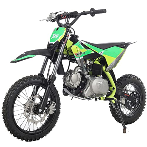 X-PRO X29 110cc Dirt Bike with Automatic Transmission, Electric Start,14"/12" Tires! Assembled and Tested! (Black)