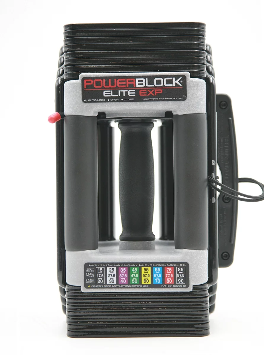 PowerBlock Elite EXP 5-50 lb. Adjustable Dumbbells, Stage 1, Single Dumbbell