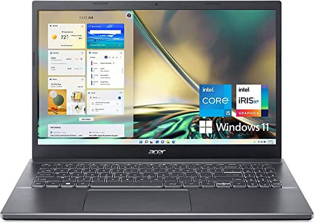 acer Aspire 5 Laptop 2022, 15.6" FHD IPS, 10-Core 12th Intel Core i5-1235U, Iris Xe Graphics, 16GB DDR4, 1TB SSD, Thunderbolt 4, WiFi 6, Backlit KB, Numpad, RJ-45, Windows 11 Home, COU 32GB USB