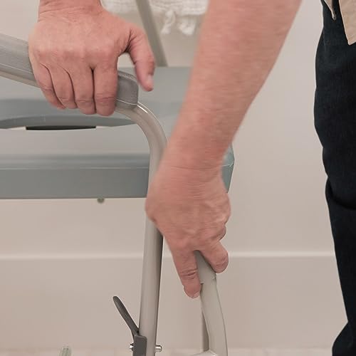 Homecraft Deluxe Bariatric Drop Arm Commode, 1000 Pound Weight Capacity, Adjustable Height Bedside or Over-the-Toilet Commode, Designed for Patients Who Struggle with Obesity, Easy-to-Assemble