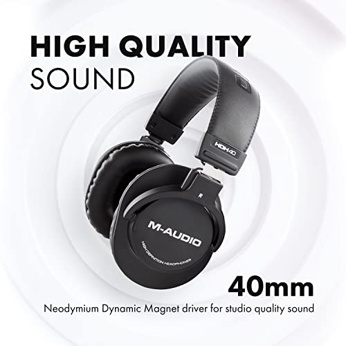 Roland EV-5 Expression Pedal and M-Audio HDH40 Over Ear Studio Headphones