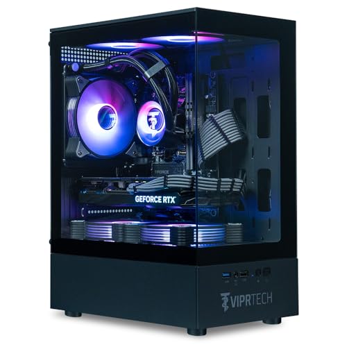 ViprTech Stryker 4.0 Liquid-Cooled PC - AMD Ryzen 7 (4.4GHz Turbo), RTX 4060 8GB, 32GB DDR4 3200, 1TB NVMe SSD, 700W PSU, WiFi BT, Win 11 Pro, RGB, Gaming Desktop Computer Prebuilt, White