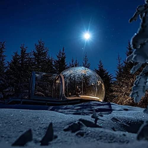 Outdoor Inflatable Bubble Camping Tent,Camping Tent Transparent,Clear Dome Camping Cabin with Quiet Air Blower for Indoor/Outdoor Family Backyard