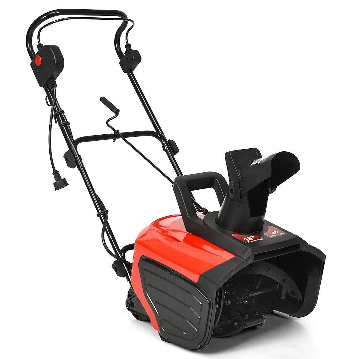 Premium Electric Snow Thrower Corded Snow Blower Outdoor 18-Inch 15 Amp