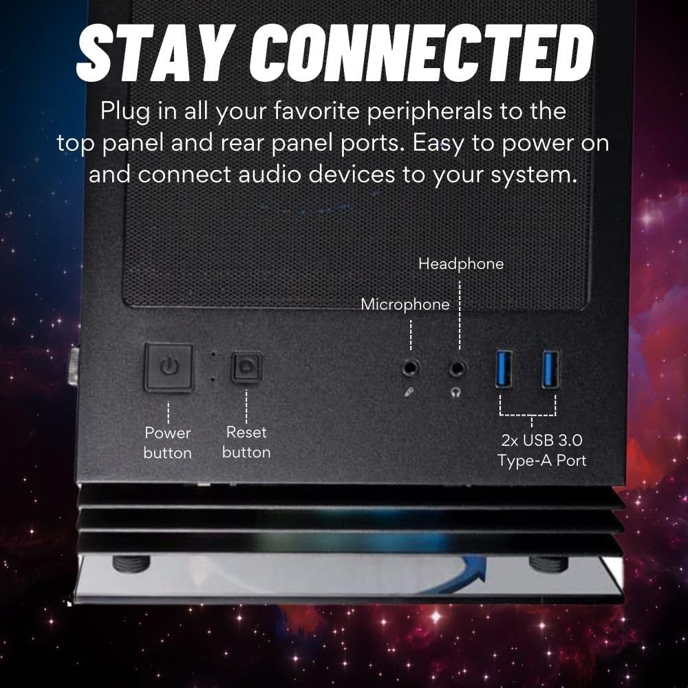 Empowered PC Stratos Micro Gaming Desktop - RTX 4060, Intel 20 Core i7-14700KF (~ i9-13900K), 32GB DDR5 RAM, 512GB NVMe SSD + 2TB HDD, WiFi, Windows 11H - Liquid Cooled RGB Gamer Computer