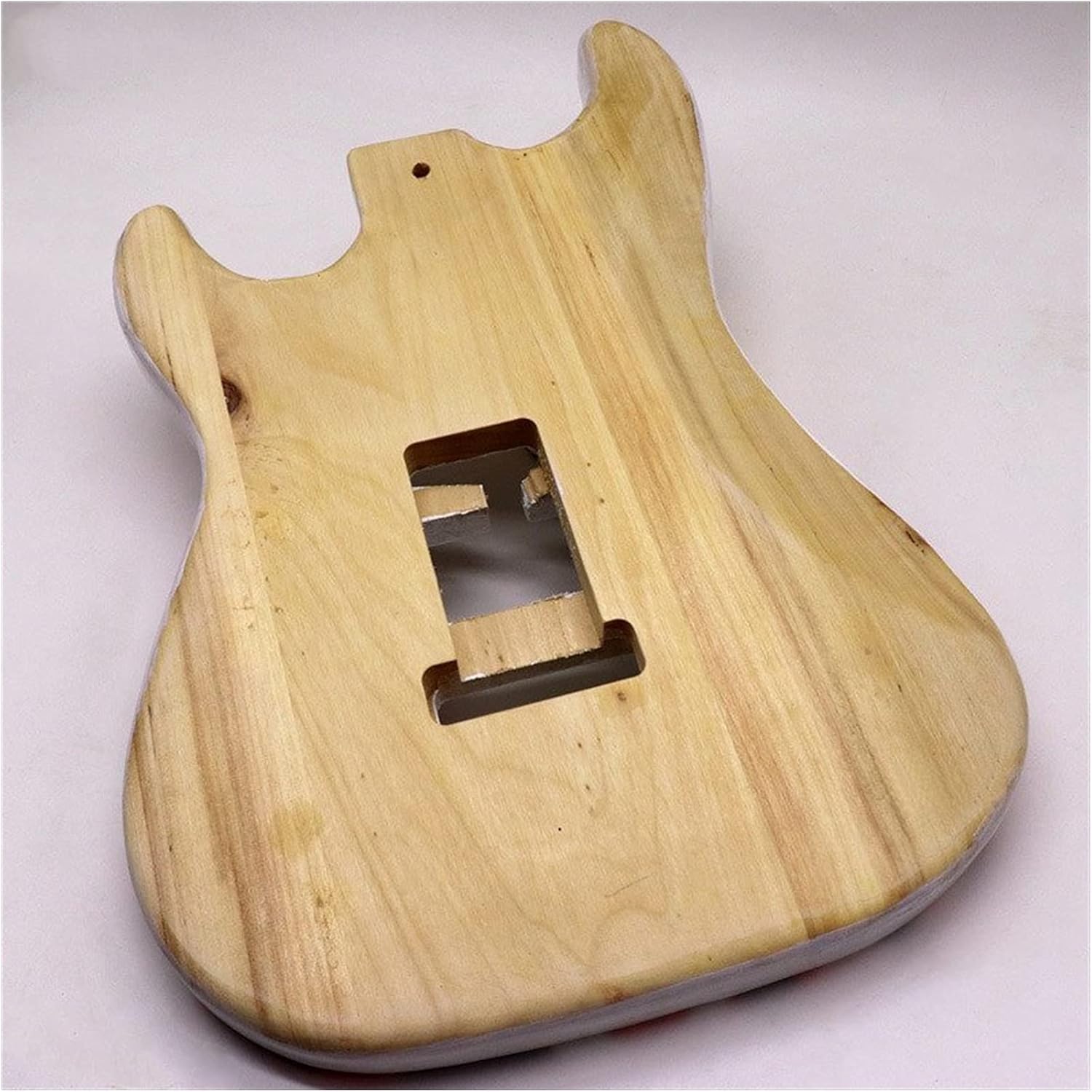DIY Hand Paint Poplar Wood ST Electric Guitar Body White Customized Painting Guitar Barrel Unfinished Guitar Builder Kit