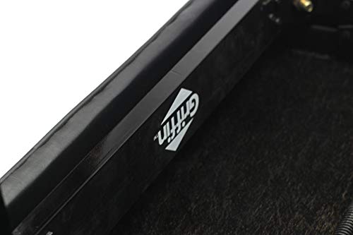 Griffin Genuine Leather Adjustable Piano Bench Black Solid Wood Vintage Style & Heavy-Duty Ergonomic Keyboard Stool | Cushion Seat with Storage Space | Home Vanity Bench or Musicians Guitar Chair