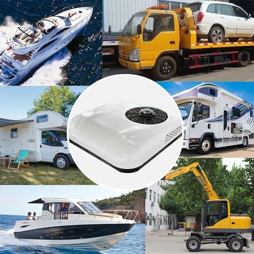 RV Rooftop Air Conditioner, 12V/24V Air Conditioning for Minivans, Camper Air Conditioner for RV Bus Truck Vehicle Camper