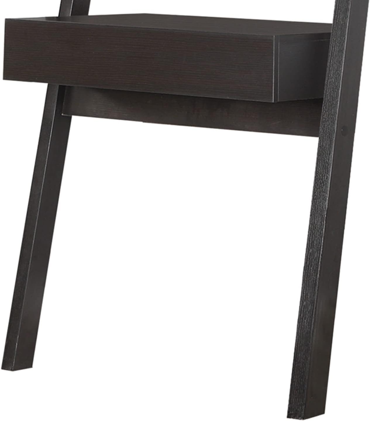 Benjara Benzara Wall Leaning Ladder Writing Desk, Brown