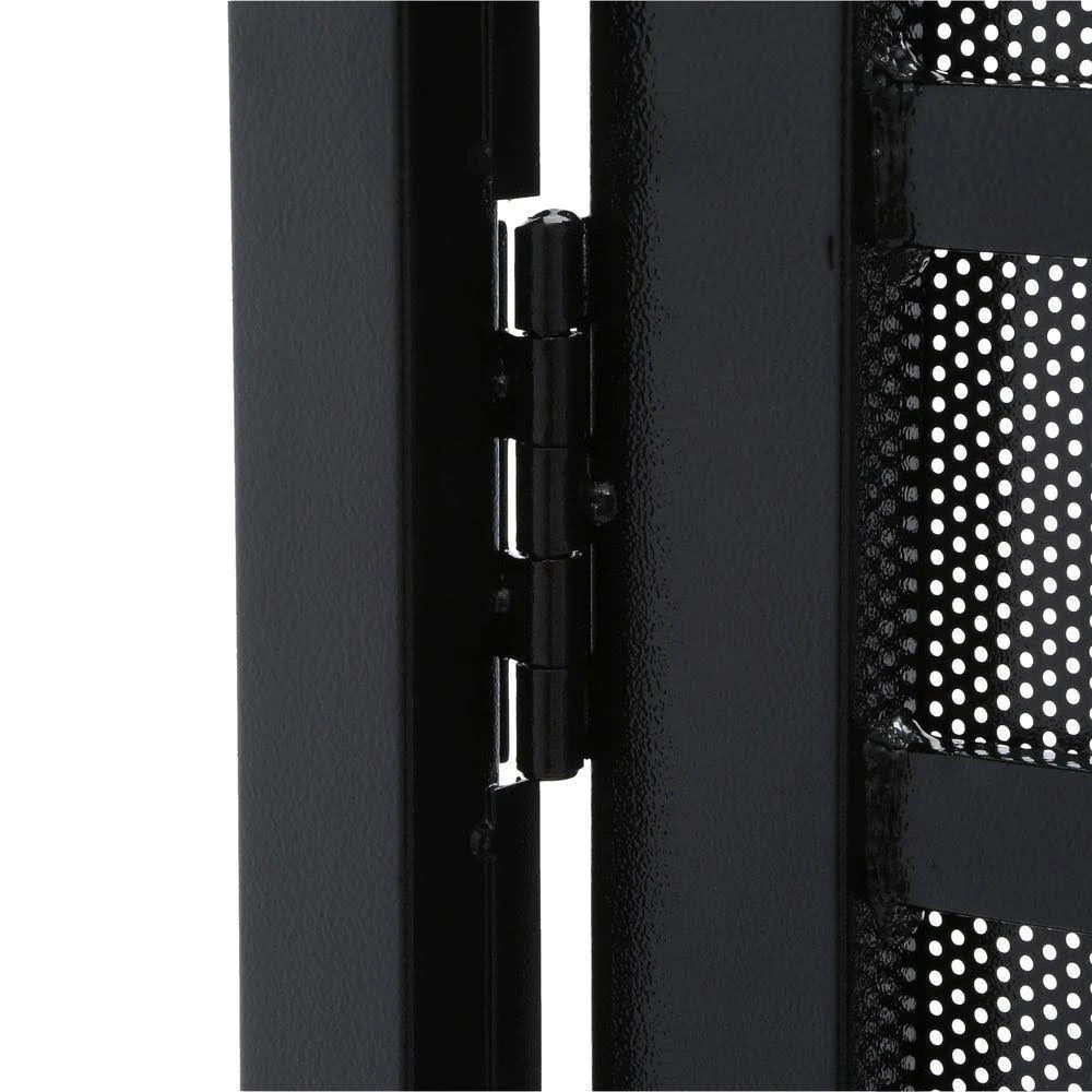 Titan 36 in. x 80 in. ArcadaMax Black Surface Mount Outswing Steel Security Door with Perforated Metal Screen, IDR06400364002