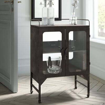 Murchison Cabinet Bar Cart Greyleigh Frame Color: Brown