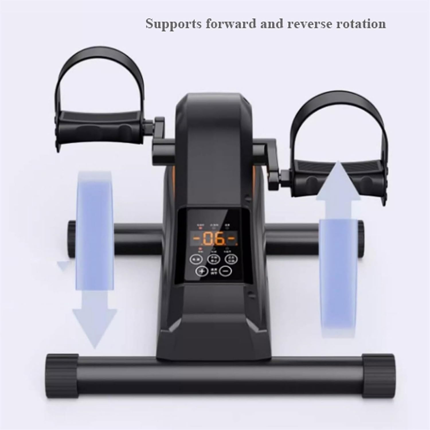 Electric Pedal Portable Mini Exercise Bike Stepper Electric Rehabilitation Exercise Machine, Under Desk Bike Pedal Exerciser Mini Bike for Leg/Arm Workout Peddler with LCD Display