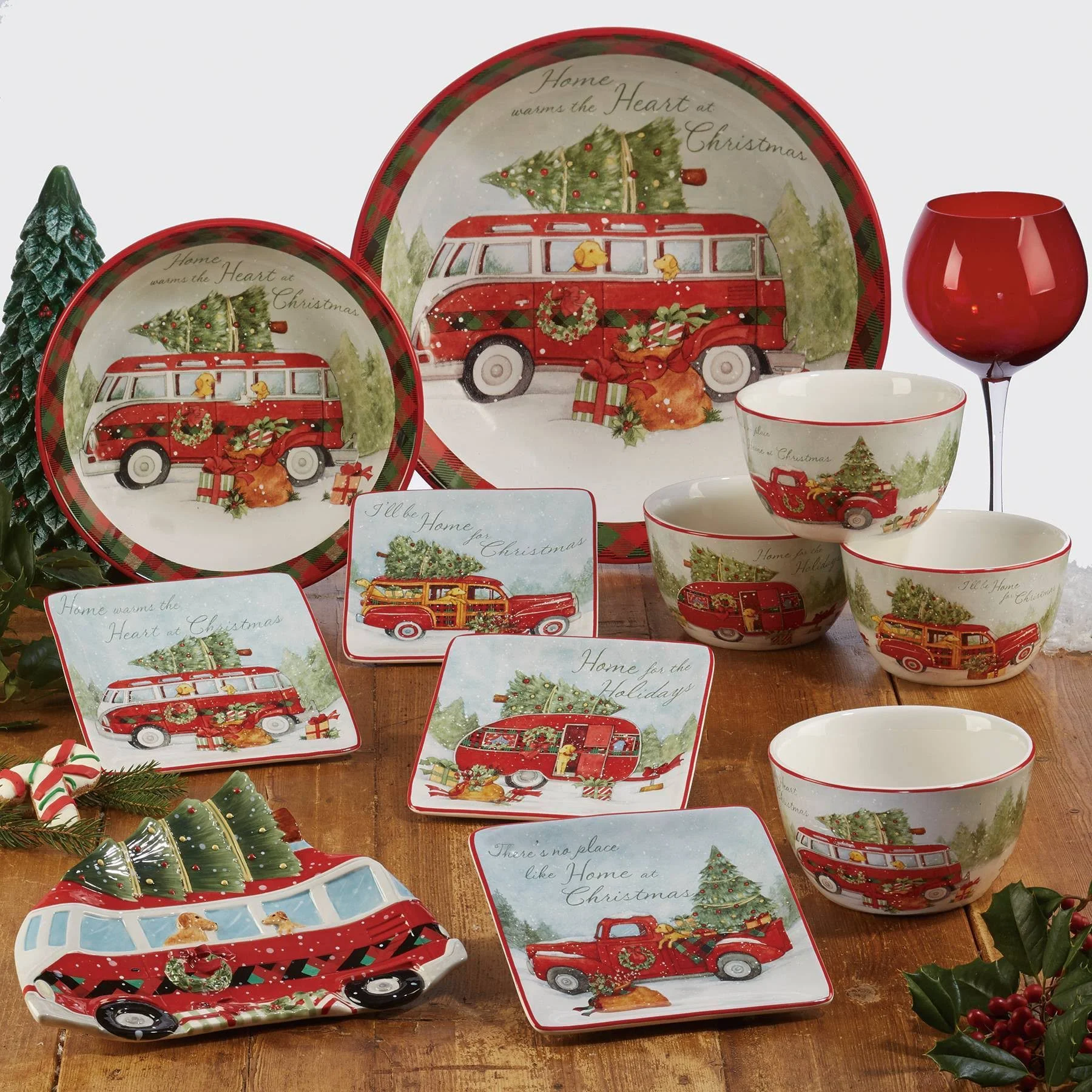 Certified International Home for Christmas Ice Cream Bowls Set of 4