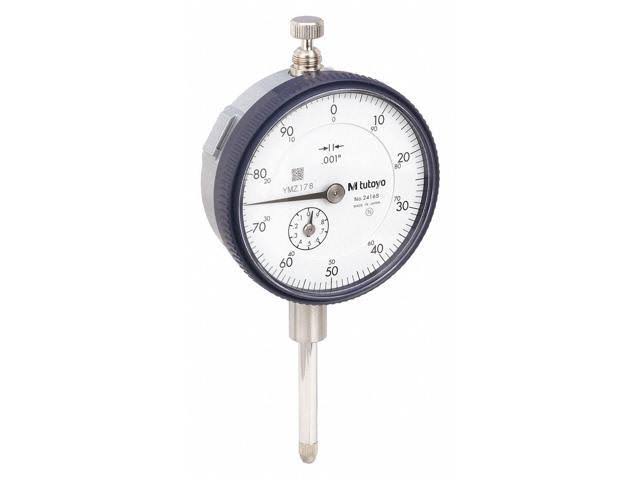 Mitutoyo 2416S Dial Indicator, 0 to 1 in, 0-100