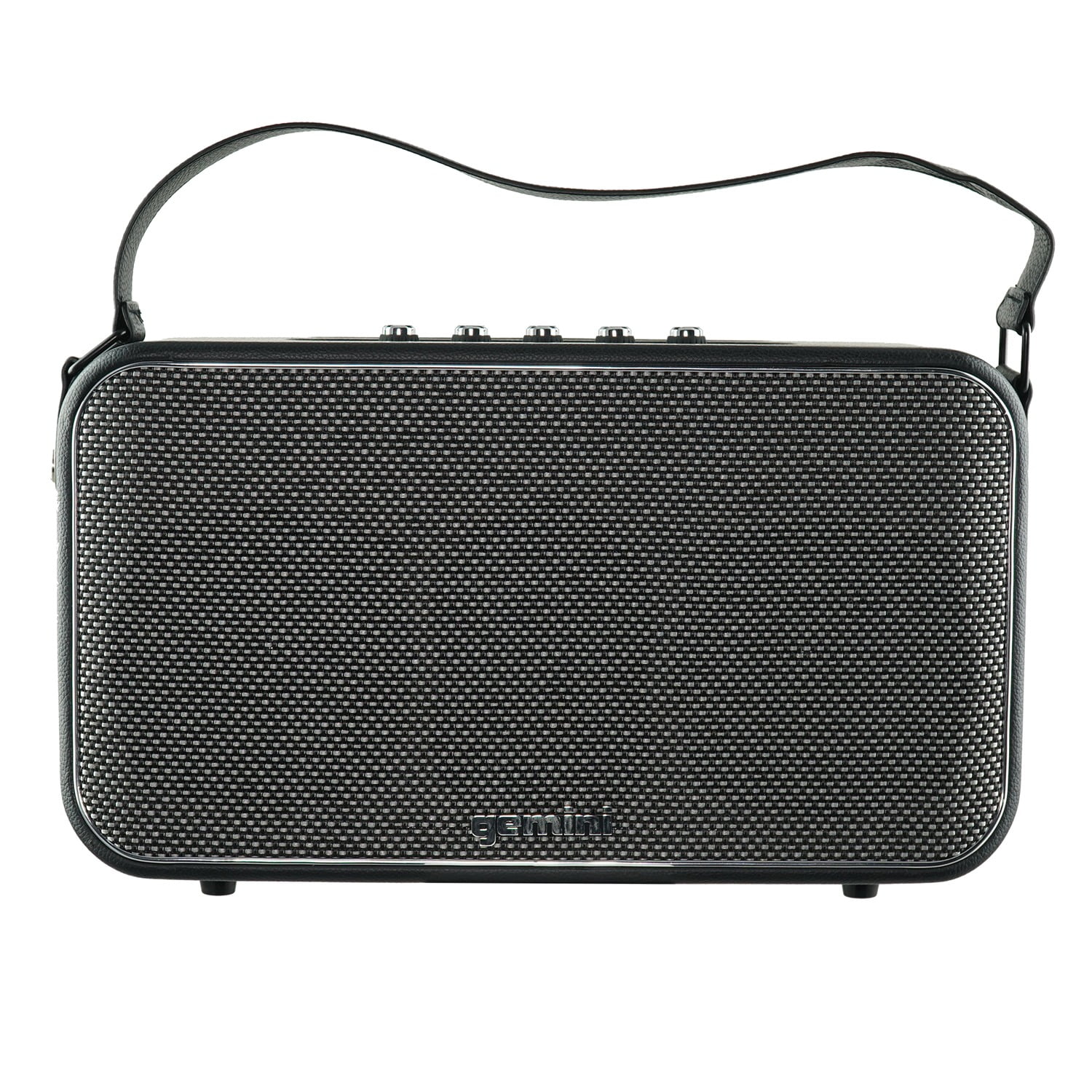 Gemini GTR-400 Portable Bluetooth Speaker (90 Watts, Guitar and Microphone Inputs, USB Record and Playback)