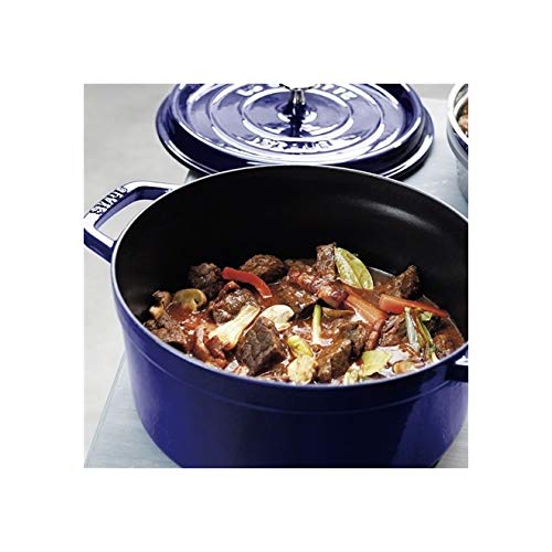 Staub Round Cast Iron Cocotte Black, 2.25 qt, 40509-487-0