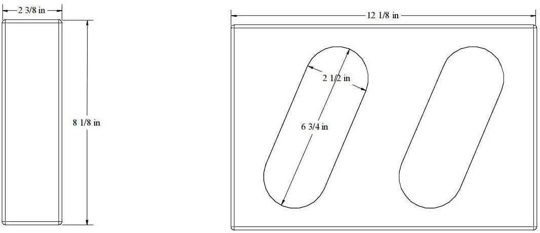 Light Box, Triple Oval Slanted, 6Oval Lights, for Truck or Trailer, Steel, Star Fabrication, 1046-47 (1 pair)