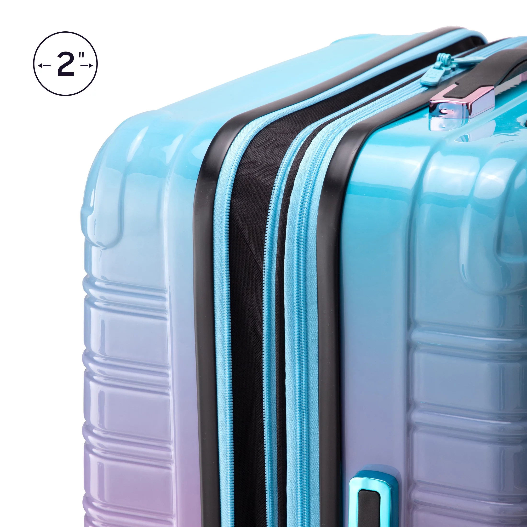 iFLY Hardside Luggage Fibertech 3 Piece Set, 20" Carry-on Luggage, 24" Checked Luggage and 28" Checked Luggage, Cotton Candy