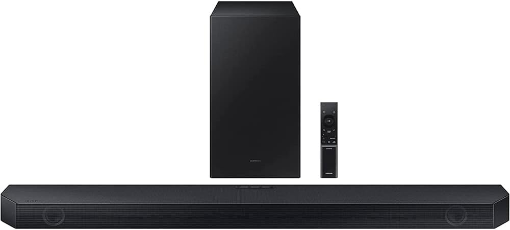 Samsung HW-Q60C 3.1ch Soundbar and Subwoofer with Dolby Atmos Bundle SWA-9200S Wireless Surround Speakers