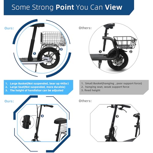 Hiboy VE1 PRO Electric Scooter - Electric Scooter for Adults - 16" Pneumatic Tires - 31 Miles Long Range & 23Mph Folding Commuter Escooter