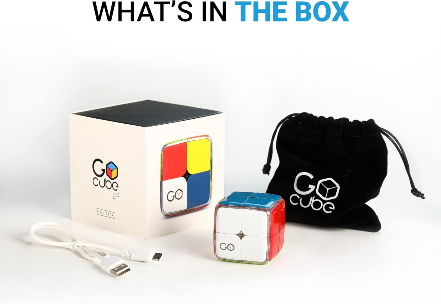 GoCube 2x2 - The First Ever 2x2 Connected Cube That Allows You to Learn How to Solve The Cube! App-Enabled STEM Puzzle That Fits All Ages and Capabilities. Free App.
