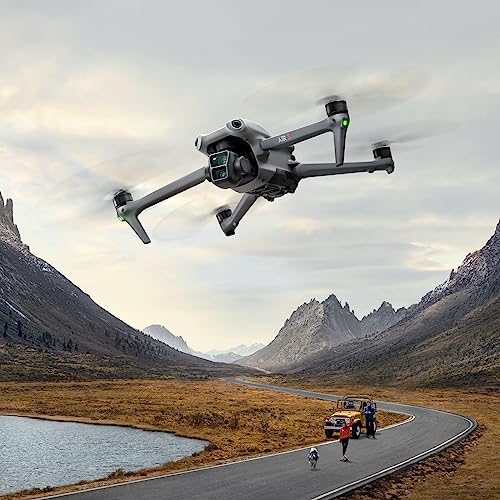 DJI Air 3 (DJI RC-N2), Drone with Medium Tele & Wide-Angle Dual Primary Cameras, 46-Min Max Flight Time, Omnidirectional Obstacle Sensing, 48MP Photos, 4K/60fps HDR, Compliance with FAA Remote ID