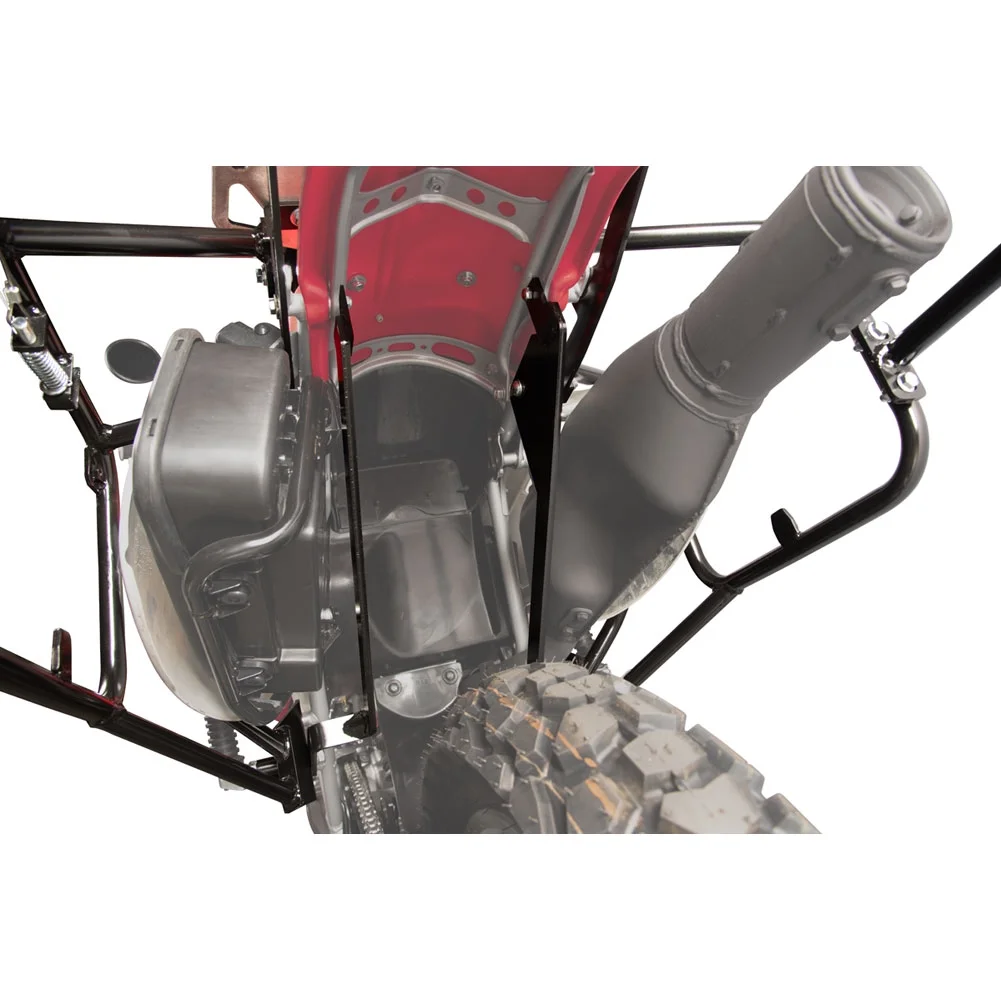 Tusk Pannier Racks with Tusk Pilot Pannier Bags with Top Rack and Sub Frame Supports Black/Grey