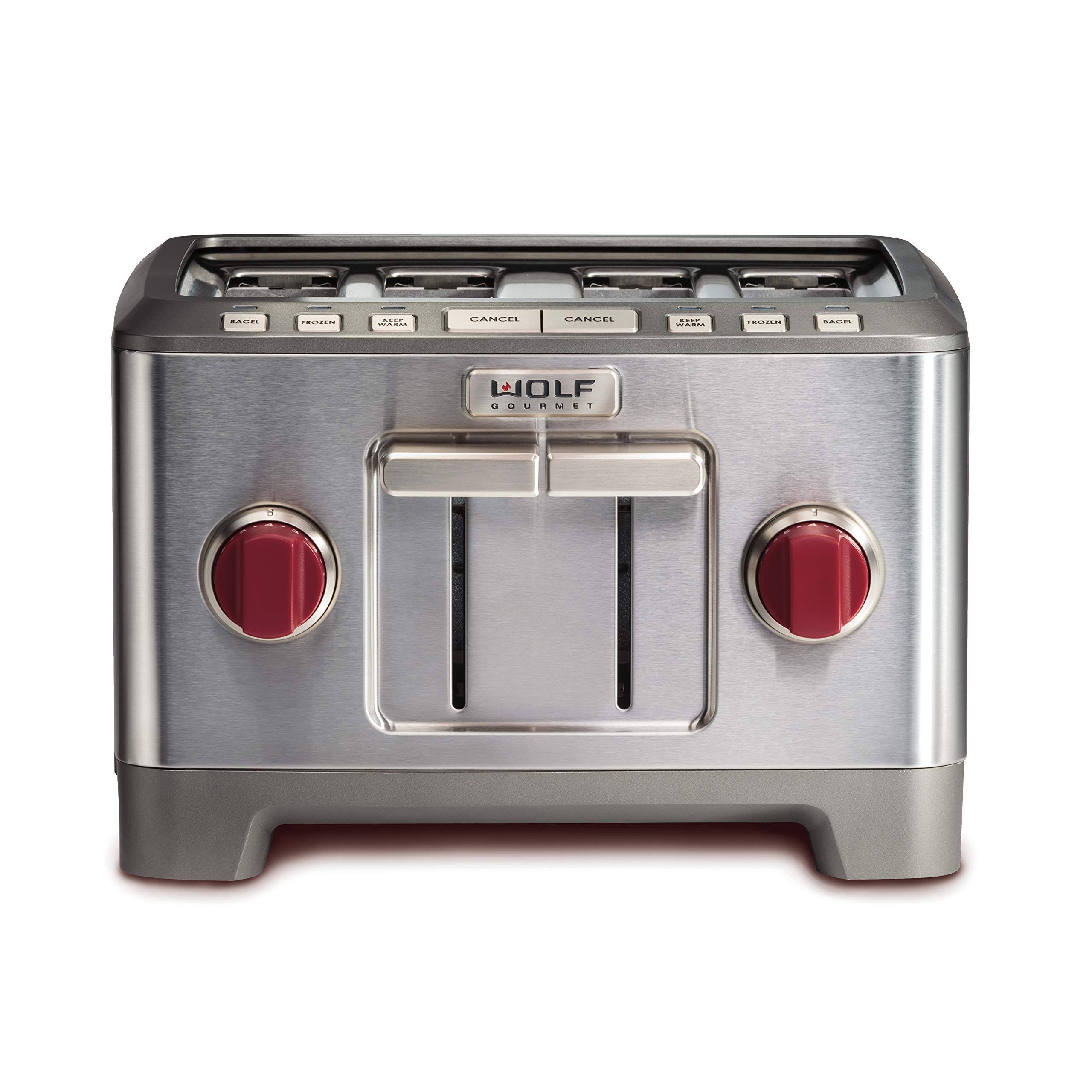 Wolf Gourmet 4-Slice Toaster, Red Knob