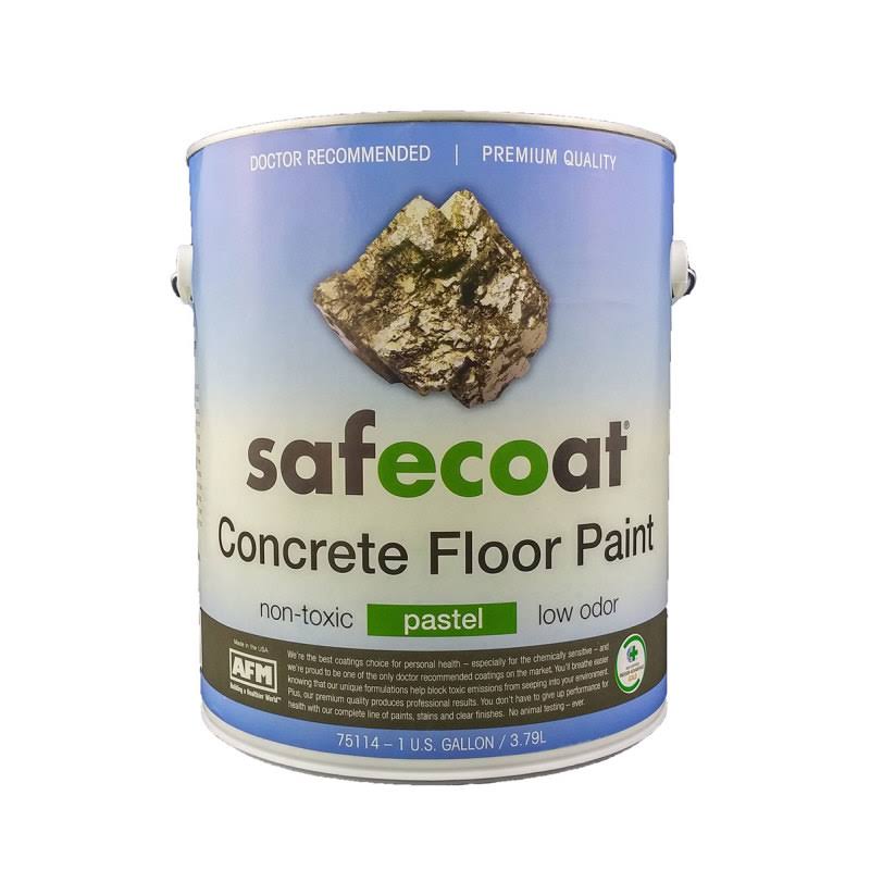 AFM Safecoat Concrete Floor Paint Deep Base, White Gallon Can 1/Case