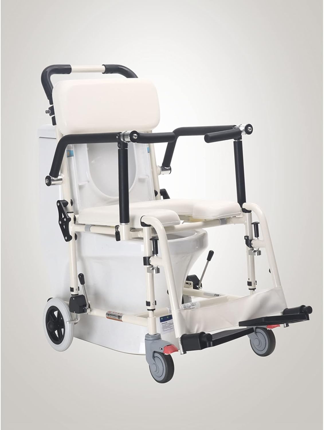Bedside Toilet, Rolling Shower Wheelchair, Elderly Patient Transfer Chair, Suitable for Nursing Homes, Hospitals
