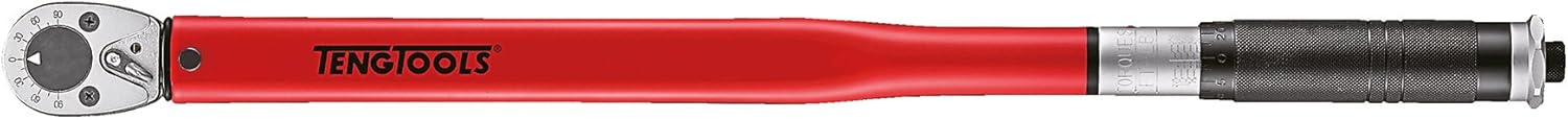 Teng Tools 1/2 Inch Drive Torque Wrench 50 - 250ft-lb - 1292UAGE4,Red