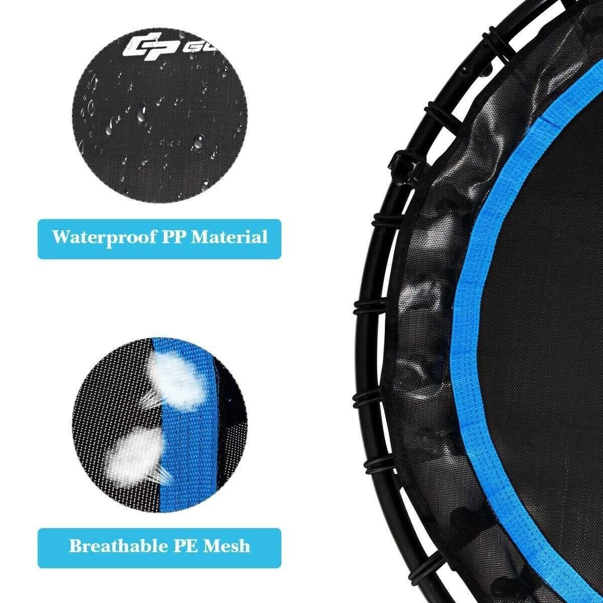 Costway Foldable Fitness Rebounder - Trampoline with Resistance Bands