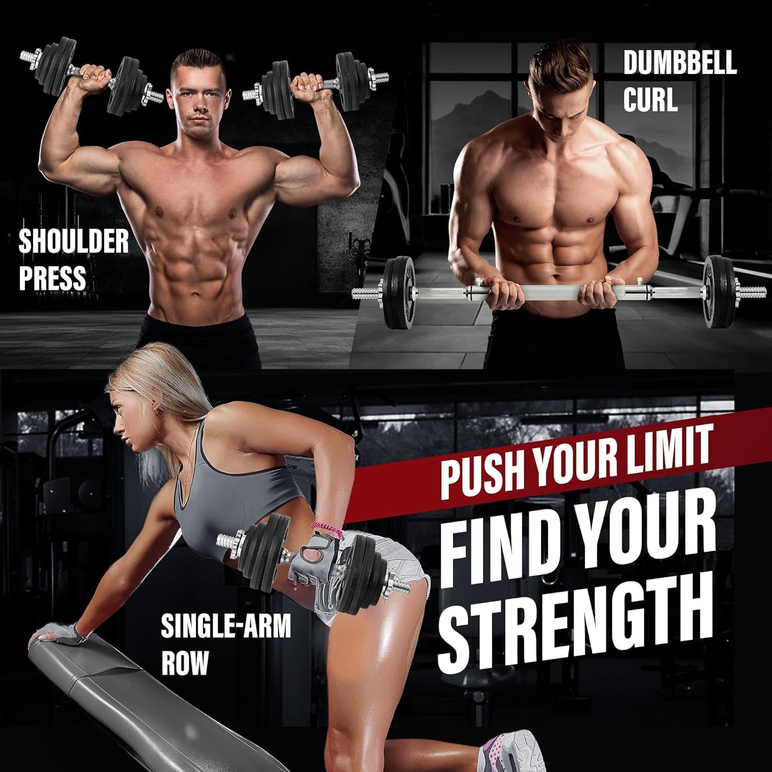 Yes4All Adjustable Dumbbell Weight Set of 2, Exercise & Fitness Dumbbells - 200 LBS Brown Box