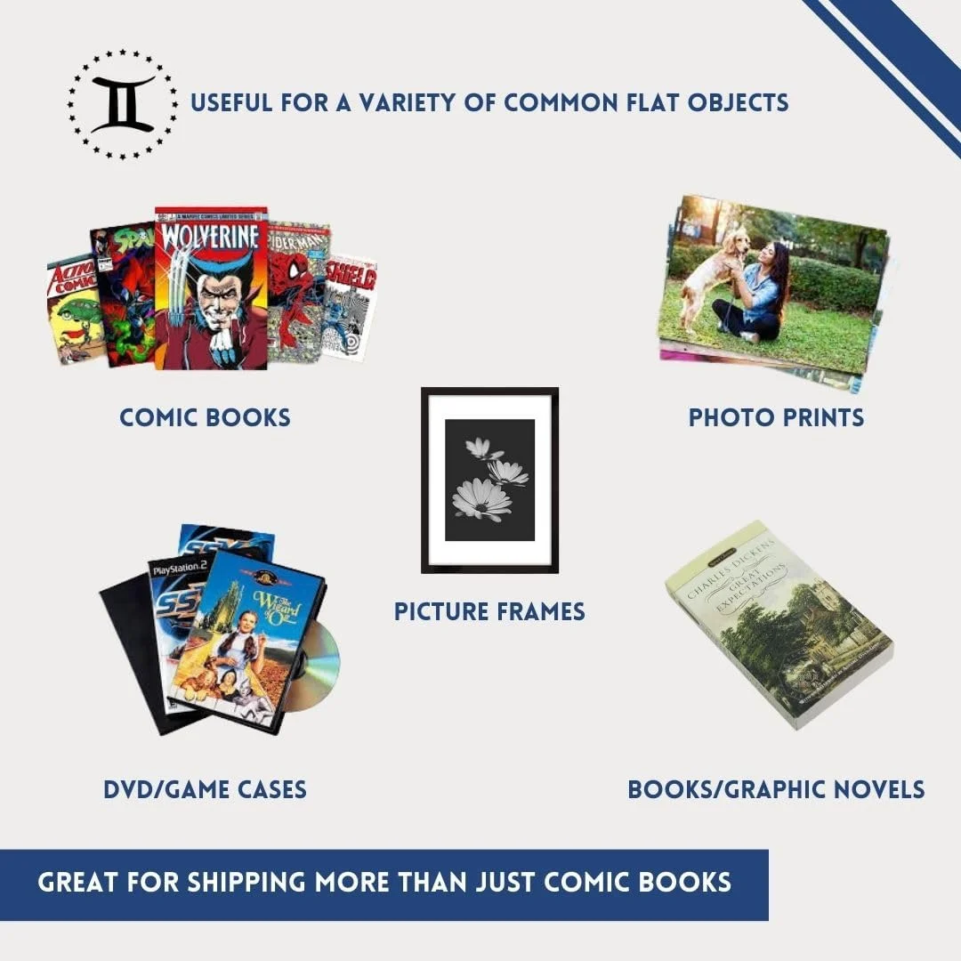 Gemini Comic Book Flash Mailers | Book Mailers For Shipping | Mailing Supplies for Books | Pack of 100