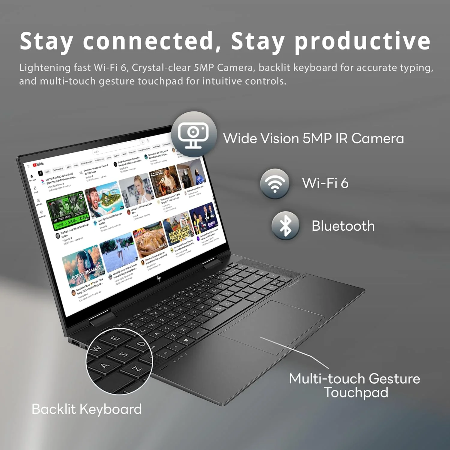 Restored HP Envy x360 2-in-1 15.6" Touchscreen Laptop, AMD Ryzen 7 5825U, 32GB RAM, 2TB PCIe SSD, AMD Radeon Graphics, True Vision 5MP IR Camera, Backlit Keyboard, Win 11, Black, 32GB USB Card (Renewed) (Refurbished)