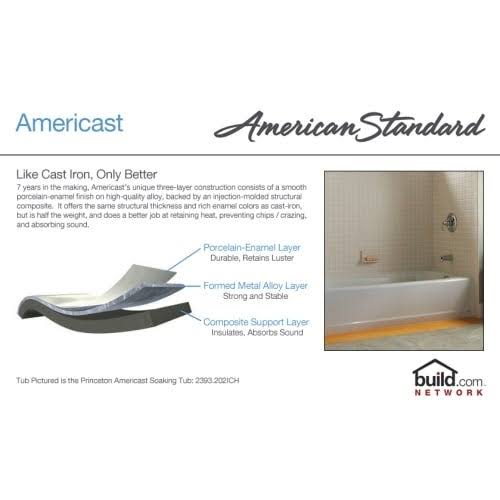 American Standard 2392.202ICHTC Princeton 60x22 Americast Soaking - White