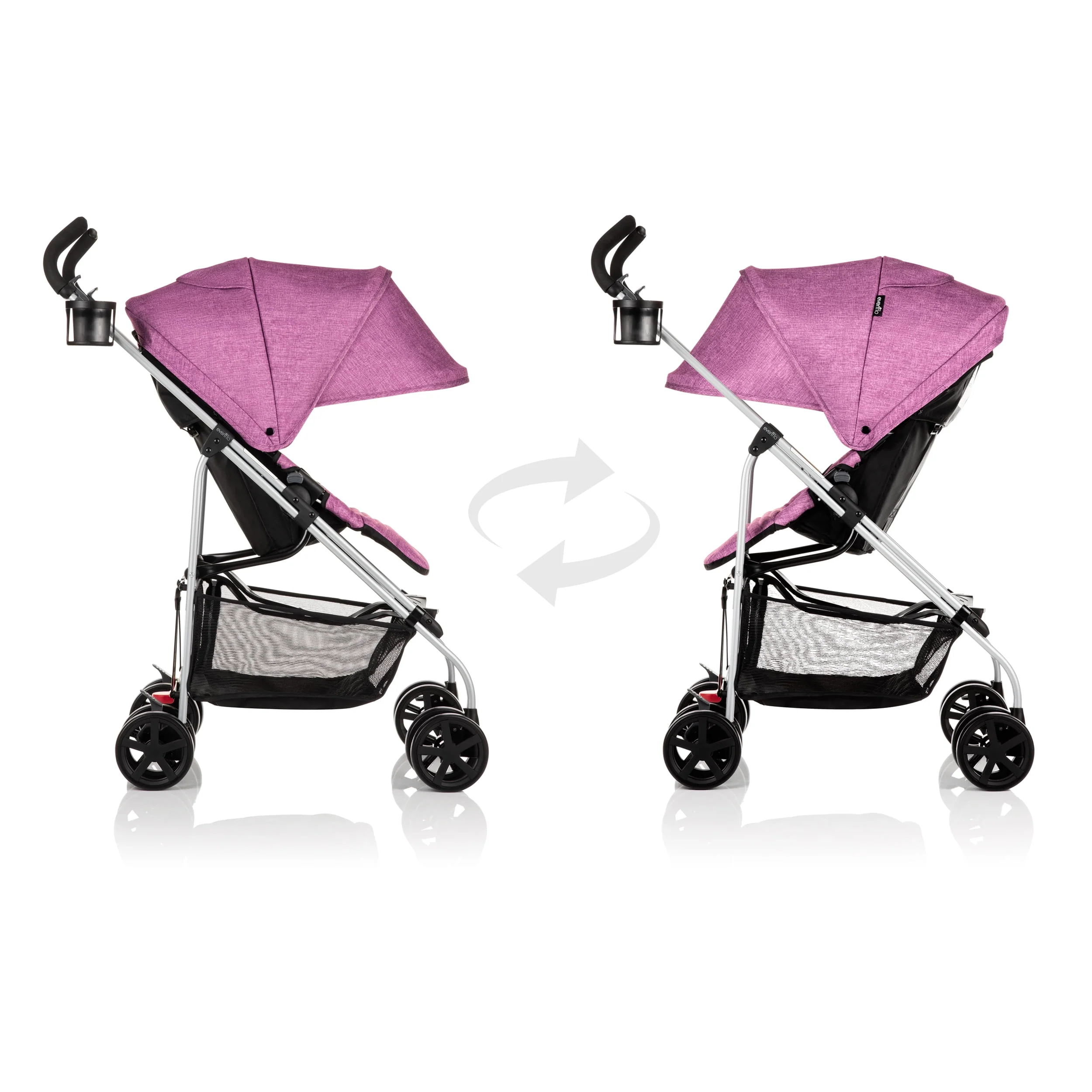Evenflo Reversi Lightweight Reversible Stroller (Altair Black), Unisex