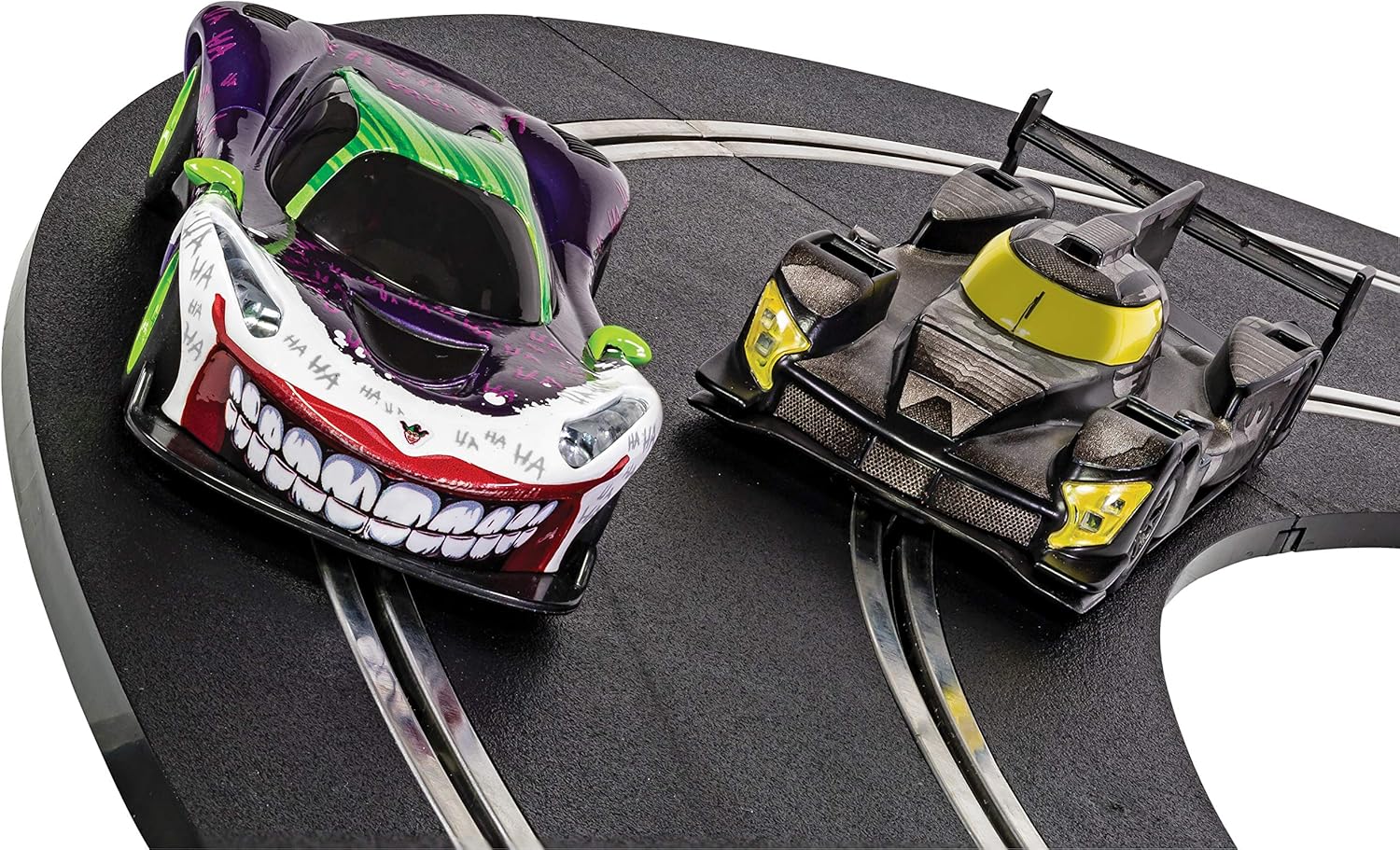 Scalextric Batman vs Joker 1:32 Spark Plug Slot Car Race Track Set C1415T , Black