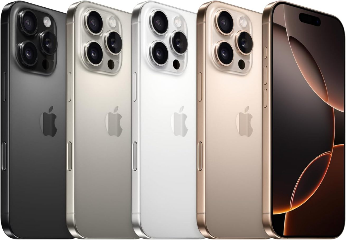 Apple iPhone 16 Pro Max 256 GB 5G Mobile phone with Apple Intelligence, Camera Control, 4K 120 fps Dolby Vision and a Huge Leap in Battery Life. Works with AirPods