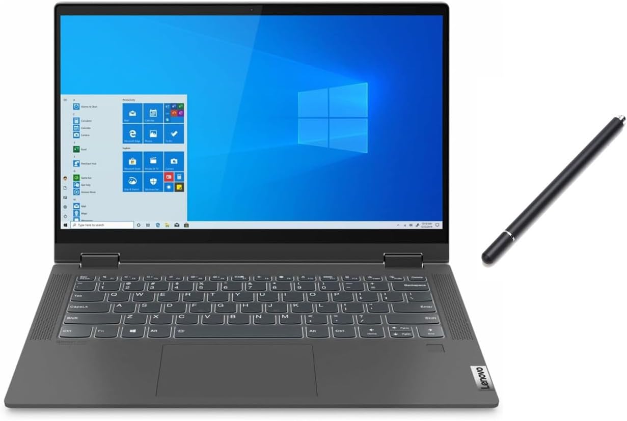 Lenovo IdeaPad Flex 5 14"" FHD IPS Touchscreen Laptop | AMD Ryzen 7 5700U(Beat i7-11800H) | 8GB RAM | 1024GB SSD | Backlit | Fingerprint | Windows 11 Home | Bundle with Stylus Pen, Grey