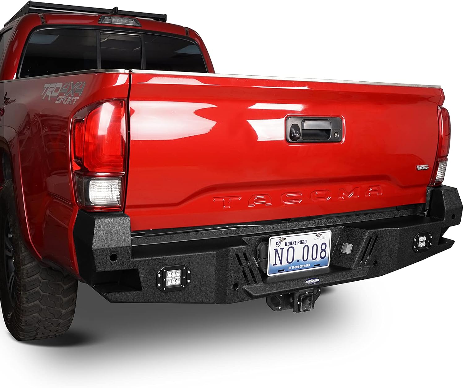 Hooke Road Tacoma Rear Bumper w/Sensor Holes + Stubby Front Bumper for Toyota Tacoma 3rd Gen 2016 2017 2018 2019 2020 2021 2022