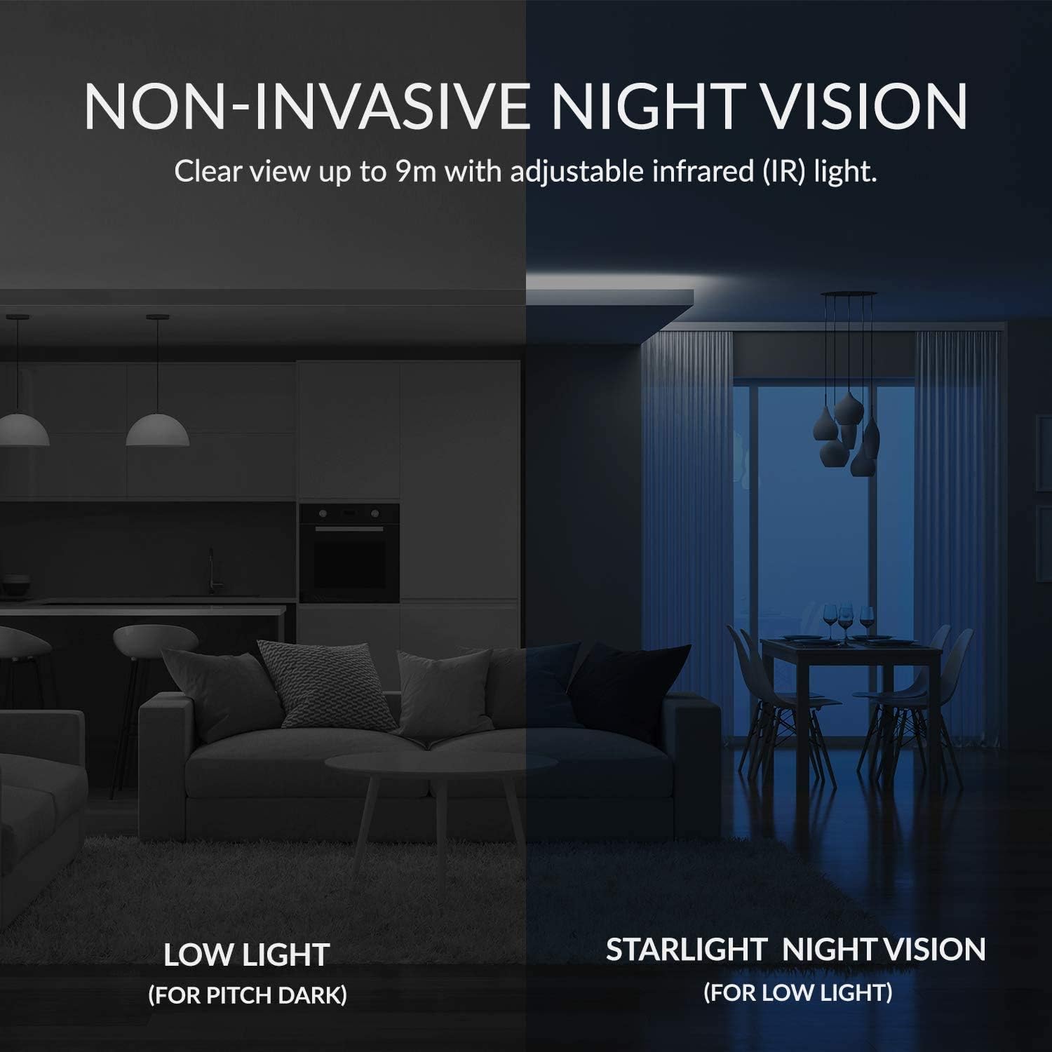 YI Camera for Home Security Indoor 2K, WiFi Bedroom Surveillance Camera 360-degree with Night Vision, Human Detection, 2-Way Audio, Phone App, Compatible with Alexa and Google Assistant, 2pc