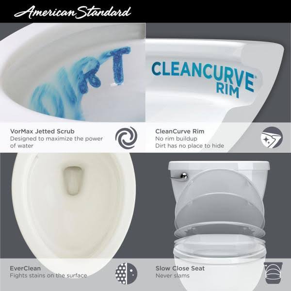 American Standard Optum Vormax Complete Right Height 2-Piece 1.28 GPF Elongated Toilet in White