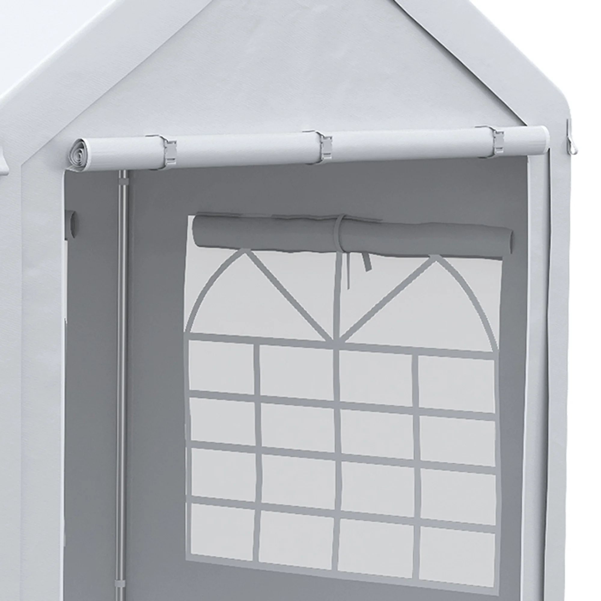 Outsunny 10' x 20' Carport and Large Party Tent, Height Adjustable