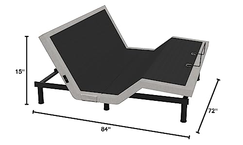 California King Adjustable Bed Base with 10 Inch Gel Memory Foam Mattress - Dual Massage - USB Ports - Zero Gravity - Underbed Light - Wireless Remote