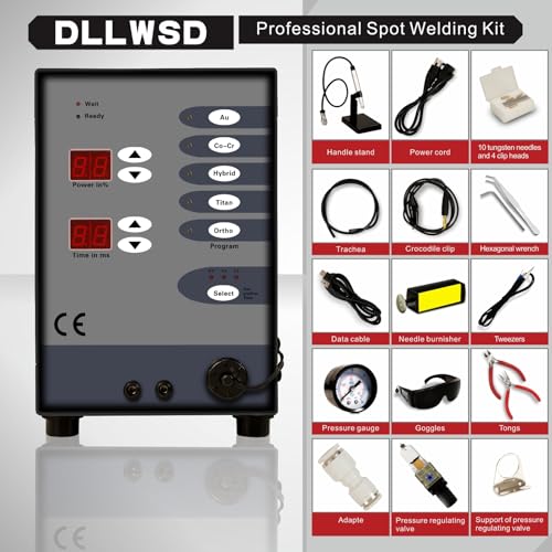 Jewelry Permanent Welder Machine,100A Pulse Arc Spot Welder Kit for Seamless Bracelets & Chains, Gold Silver Welding Tool with Foot Pedal