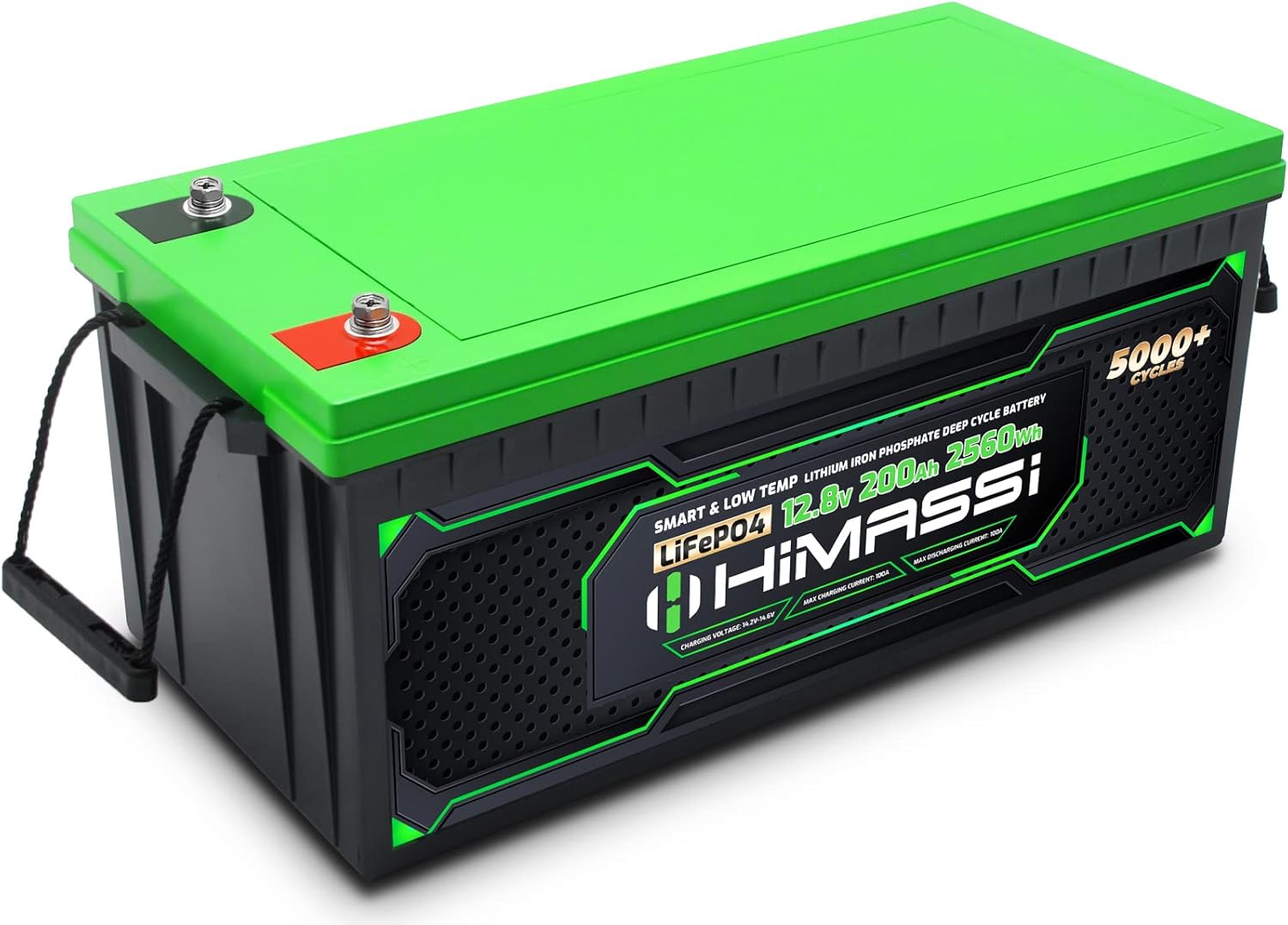 LiFePO4 Battery, 12V 400Ah Lithium Battery, Built-in 250A BMS, Lithium Ion Battery for Trolling Motor, Solar, Marine, RV Car, Camper, Home Storage, Off-Grid System